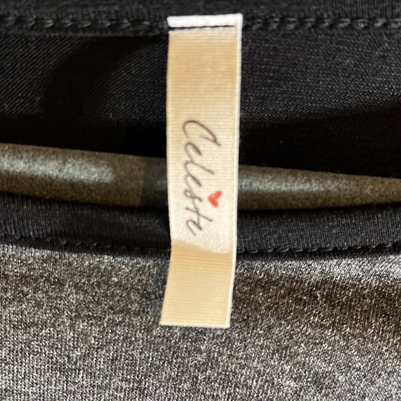 NWOT Celeste GREY & BLACK Tunic  EXQUISITE BACK BUTTON DETAIL - Picture 6 of 6